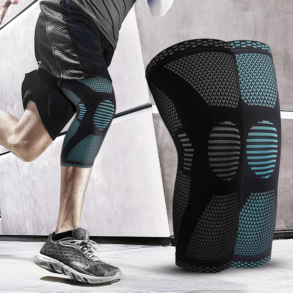 Compression Sports Knee Pads – Breathable Knitted Knee Support for Running, Basketball, Gym & Injury Recovery