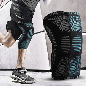 Compression Sports Knee Pads – Breathable Knitted Knee Support for Running, Basketball, Gym & Injury Recovery