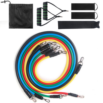 Resistance Bands Set for Strength Training – Elastic Pull Rope Workout Bands with Handles for Home Gym & Fitness